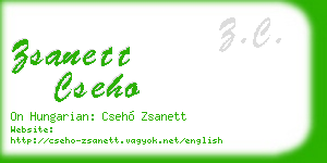 zsanett cseho business card