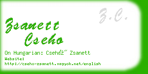zsanett cseho business card